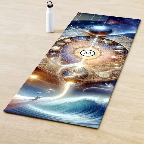 Healing spiritual celestial wave monogram yoga mat