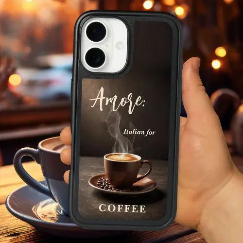 Funny Amore Italian coffee lover phone case