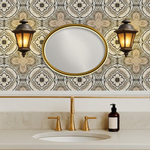 Italian mosaic tile pattern wallpaper