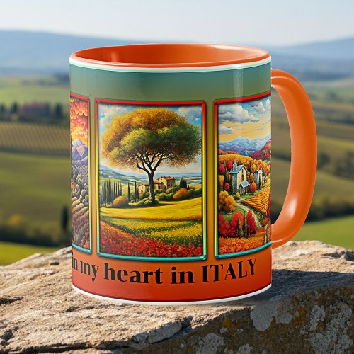 Fun colorful custom Italian art coffee mug