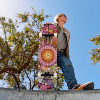 Colorful abstract creative design skateboard