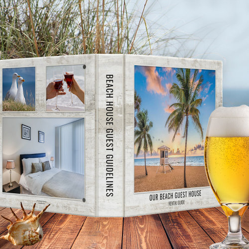 Your photo beach house rental guide binder or guest reviews and advice book