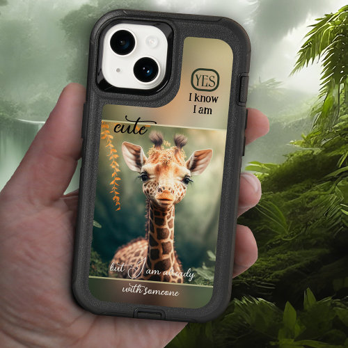 Cute funny giraffe humorous otterbox iphone case