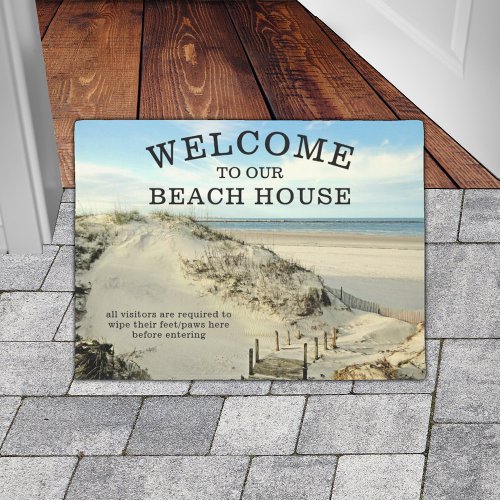 Personalized coastal dunes and beach doormat