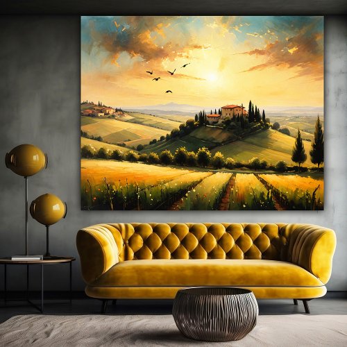 Tuscan country side fine art Italian landscape painting