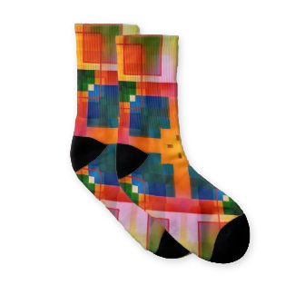 Colorful abstract art creative design socks