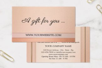Elegant Peach Blush Gift Certificate Template