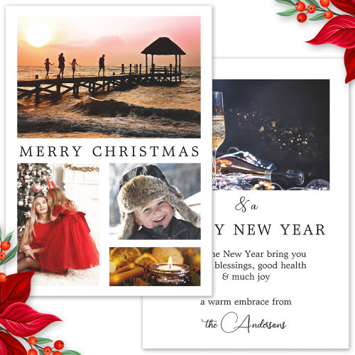 Your photos collage Christmas Holidays Card