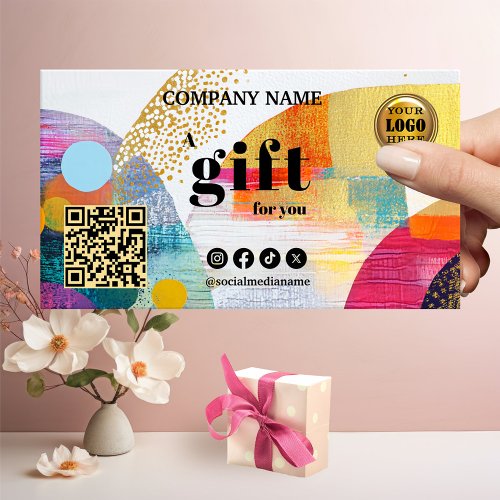 Modern colorful abstract art gift card