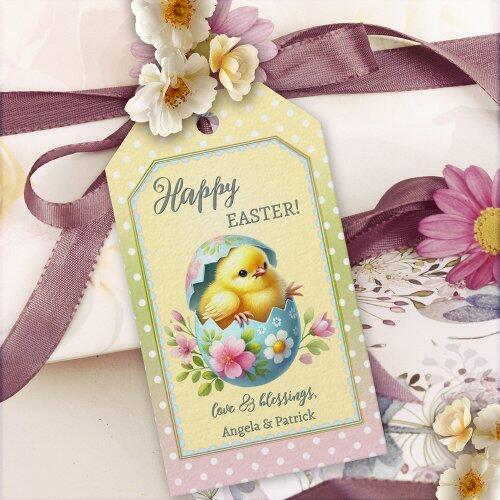 Cute baby chick Easter gift tag