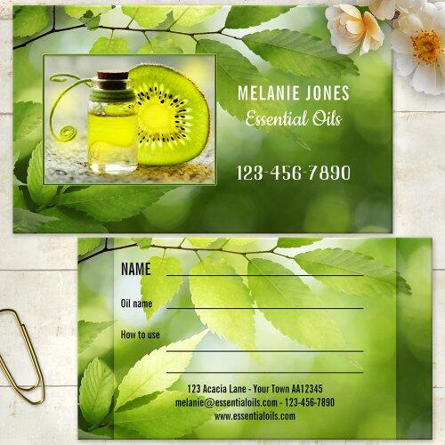 Your photo essential oils aroma therapy business card