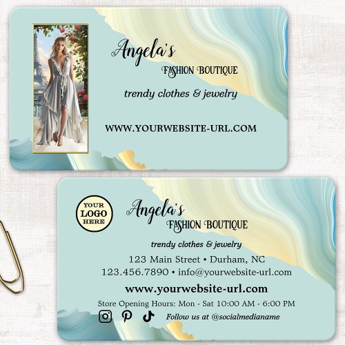 Ladies fashion retail store boutique business card