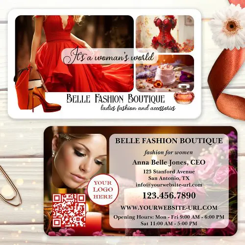 Your design womens fashion retail business card