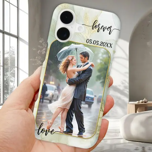 Love wedding script photo phone case