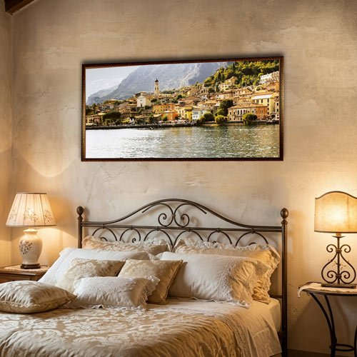 Italian coastal scene in summer wall art