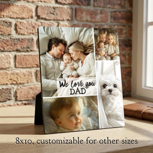 Father's Day photo collage We love you Dad plaque