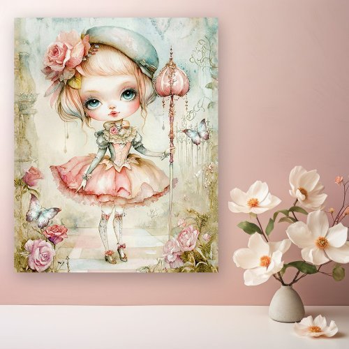 Whimsical retro girly pink acrylic print
