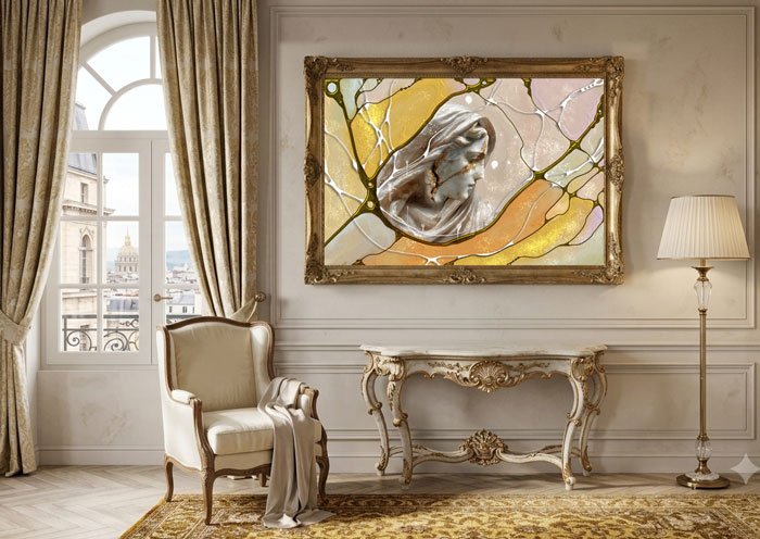 Italy inspired neurographic art painting