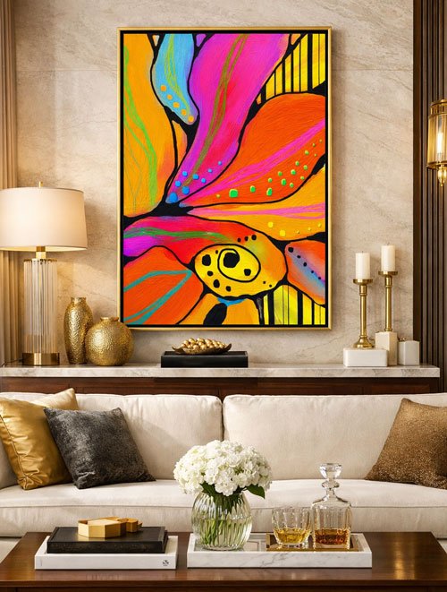 Abstract colorful and playful neurographic art