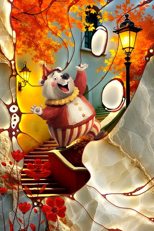 Fun whimsical neurographic collage