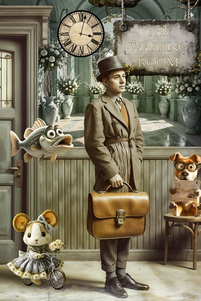 The Waiting Room - surreal art by Anne Vis