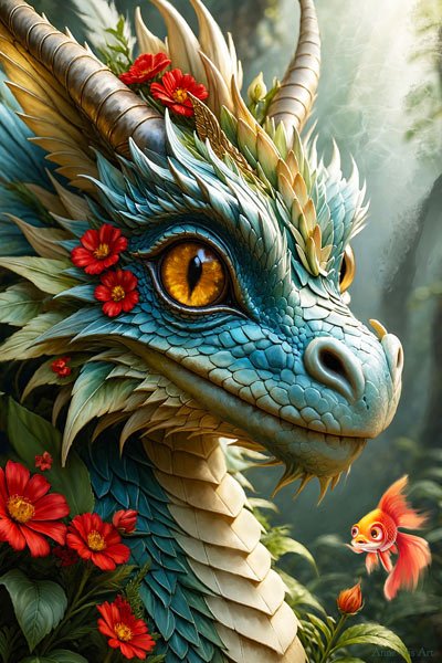 Dragon art - fine art by Anne Vis